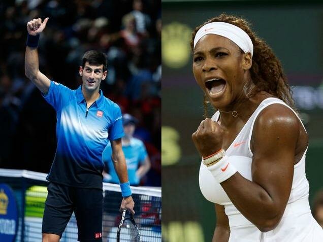 Serena Williams y Novak Djokovic